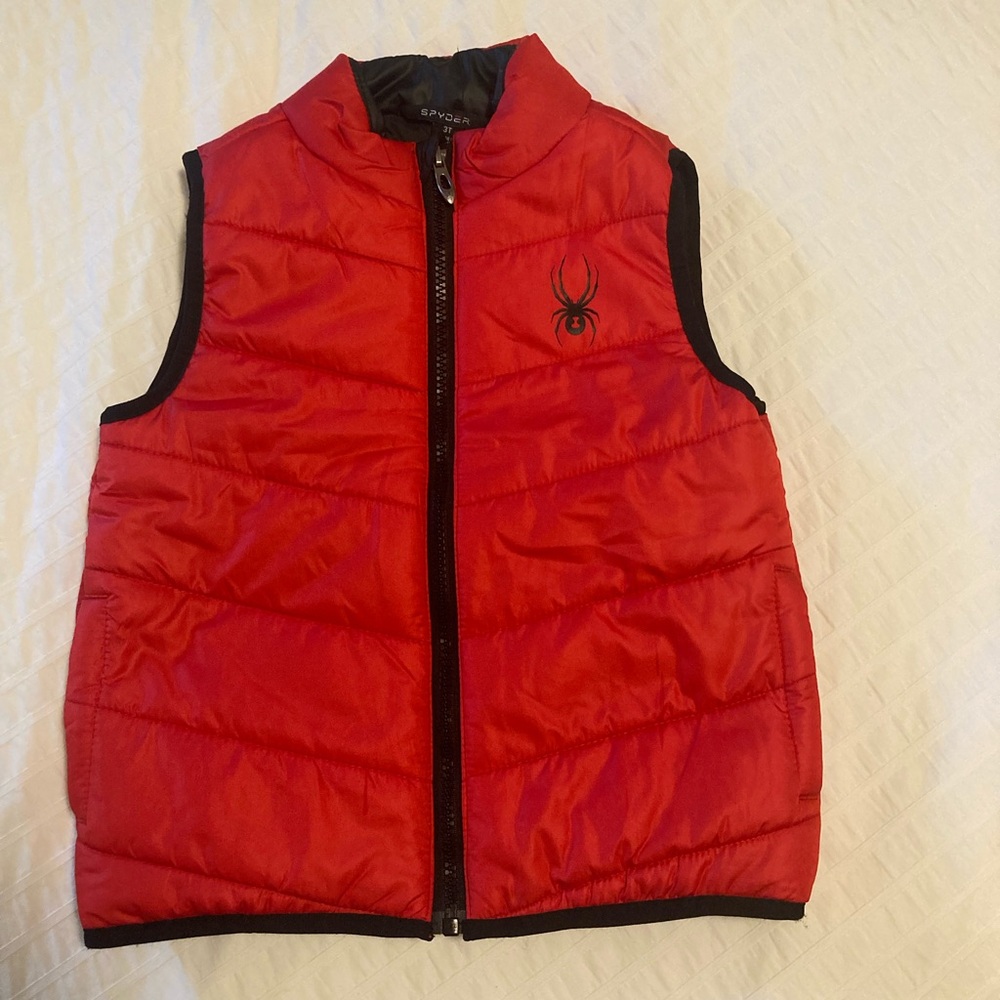 Spyder Red and Black Puffer Vest